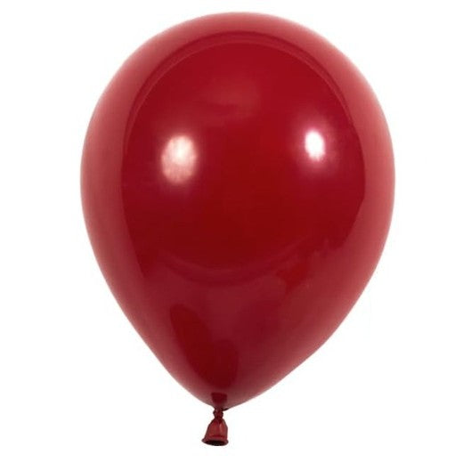 Set 12 Baloane, Flippy, din Latex Standard, 13 cm, Rosu Inchis