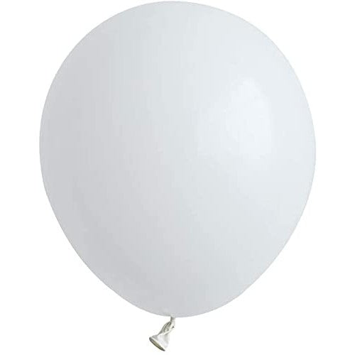 Set 12 Baloane, Flippy, din Latex Standard, 25 cm, Alb