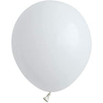 Set 12 Baloane, Flippy, din Latex Standard, 25 cm, Alb