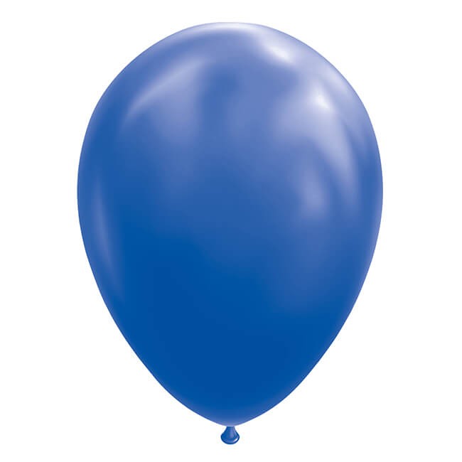 Set 12 Baloane, Flippy, din Latex Standard, 25 cm, Albastru
