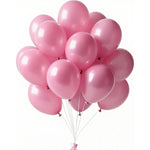 Set 12 Baloane, Flippy, din Latex Standard, 25 cm, Roz Deschis