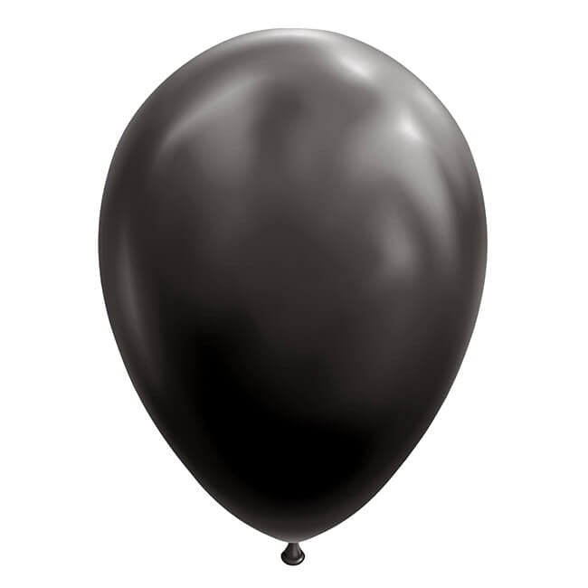 Set 12 Baloane, Flippy, din Latex Standard, 25 cm, Negru