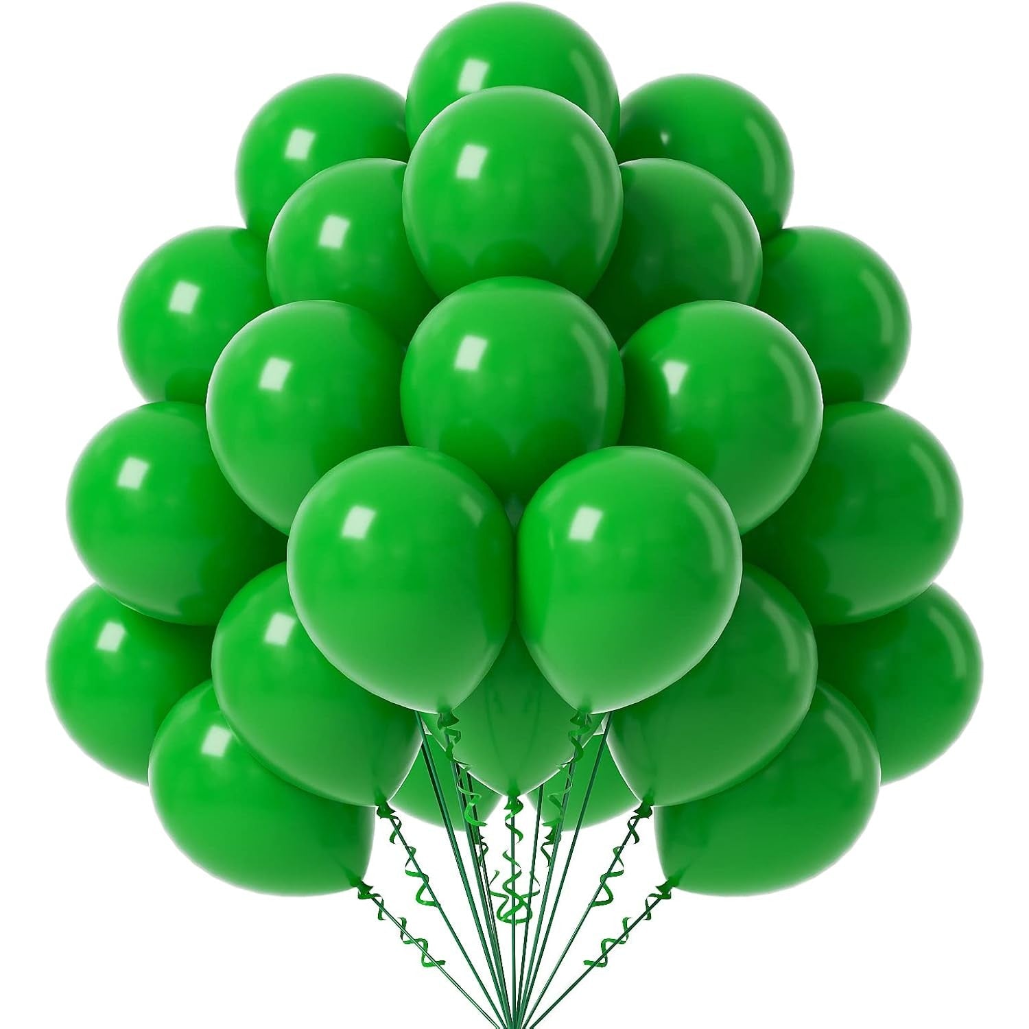 Set 12 Baloane, Flippy, din Latex Standard, 25 cm, Verde