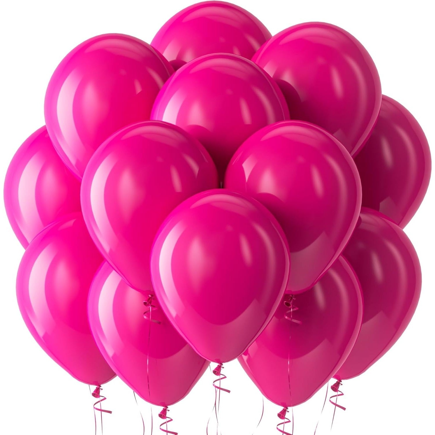 Set 12 Baloane, Flippy, din Latex Standard, 30 cm, Roz Zmeura