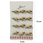 Set 12 Brose Martisor de Primavara cu Buchet de Lalele, Jolie, Brose din Metal, Aspect Lacuit, 2,5 x 1,5 cm per