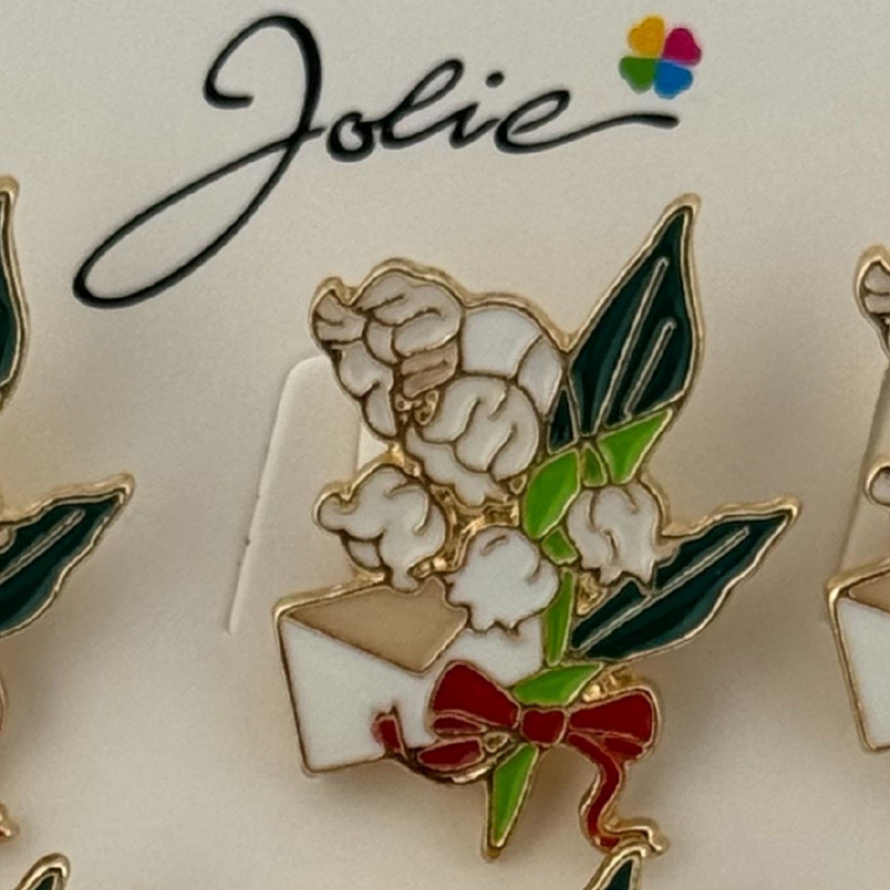 Set 12 Brose Martisor Primavara, Jolie, Model Flori Lacrimioare si Scrisoare