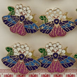 Set 12 Brose Martisor Primavara, Jolie, Model Fluture pe Floricele, Multicolor