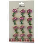 Set 12 Brose Martisor Primavara, Jolie, Model Garoafe Roz