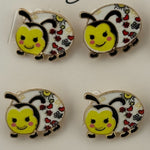 Set 12 Brose Martisor pentru Copii, Jolie, Model Buburuza, Galbena