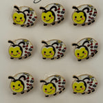 Set 12 Brose Martisor pentru Copii, Jolie, Model Buburuza, Galbena