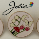 Set 12 Brose Martisor pentru Copii, Jolie, Model Primavara, Multicolor