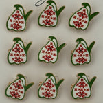 Set 12 Brose Martisor pentru Copii, Jolie, Model Ghiocel cu Motiv Traditional, Multicolor