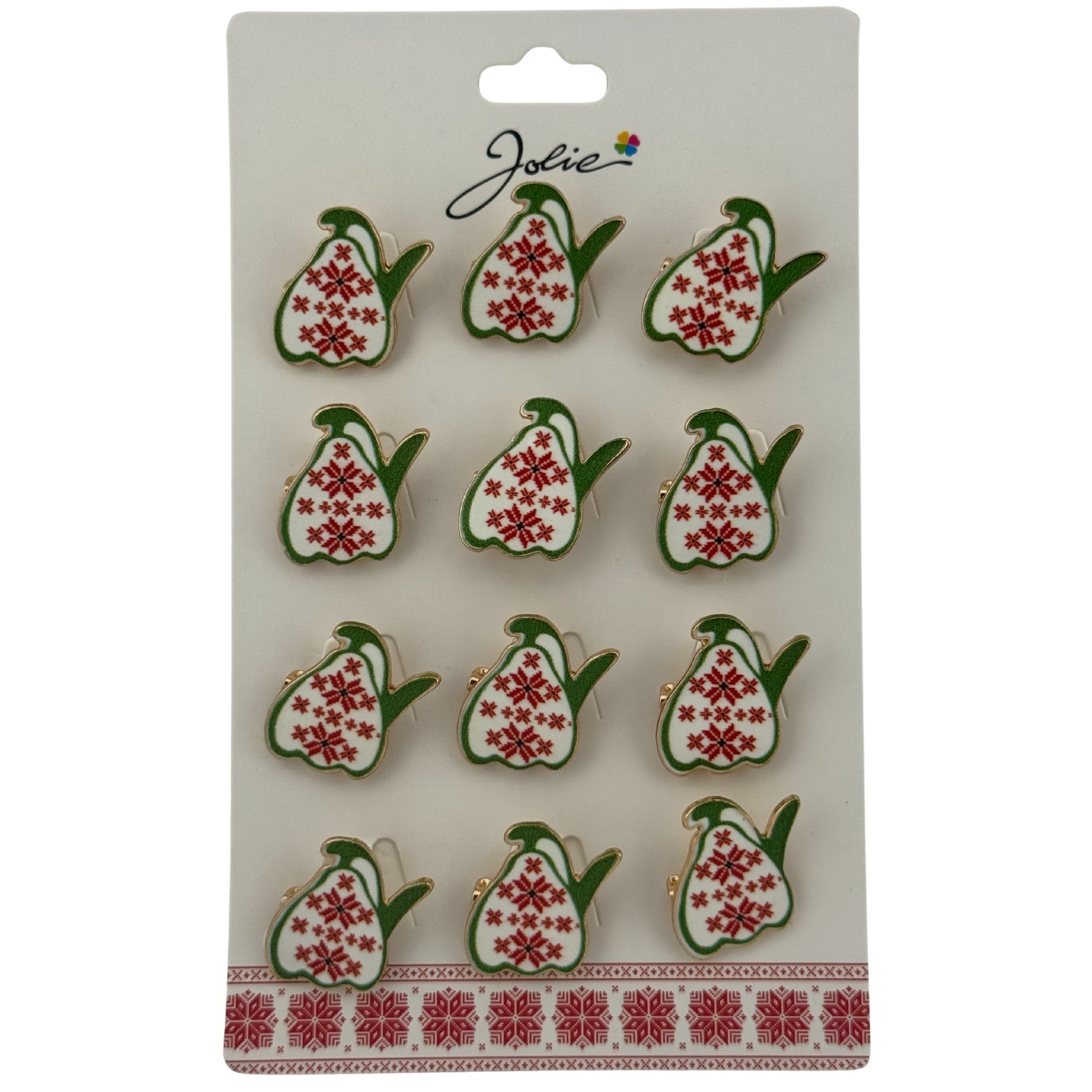 Set 12 Brose Martisor pentru Copii, Jolie, Model Ghiocel cu Motiv Traditional, Multicolor