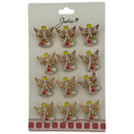 Set 12 Brose Martisor pentru Copii, Jolie, Model Ingeras, Multicolor