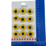 Set 12 Brose Martisor pentru Copii, Jolie, Model Floare, Galben