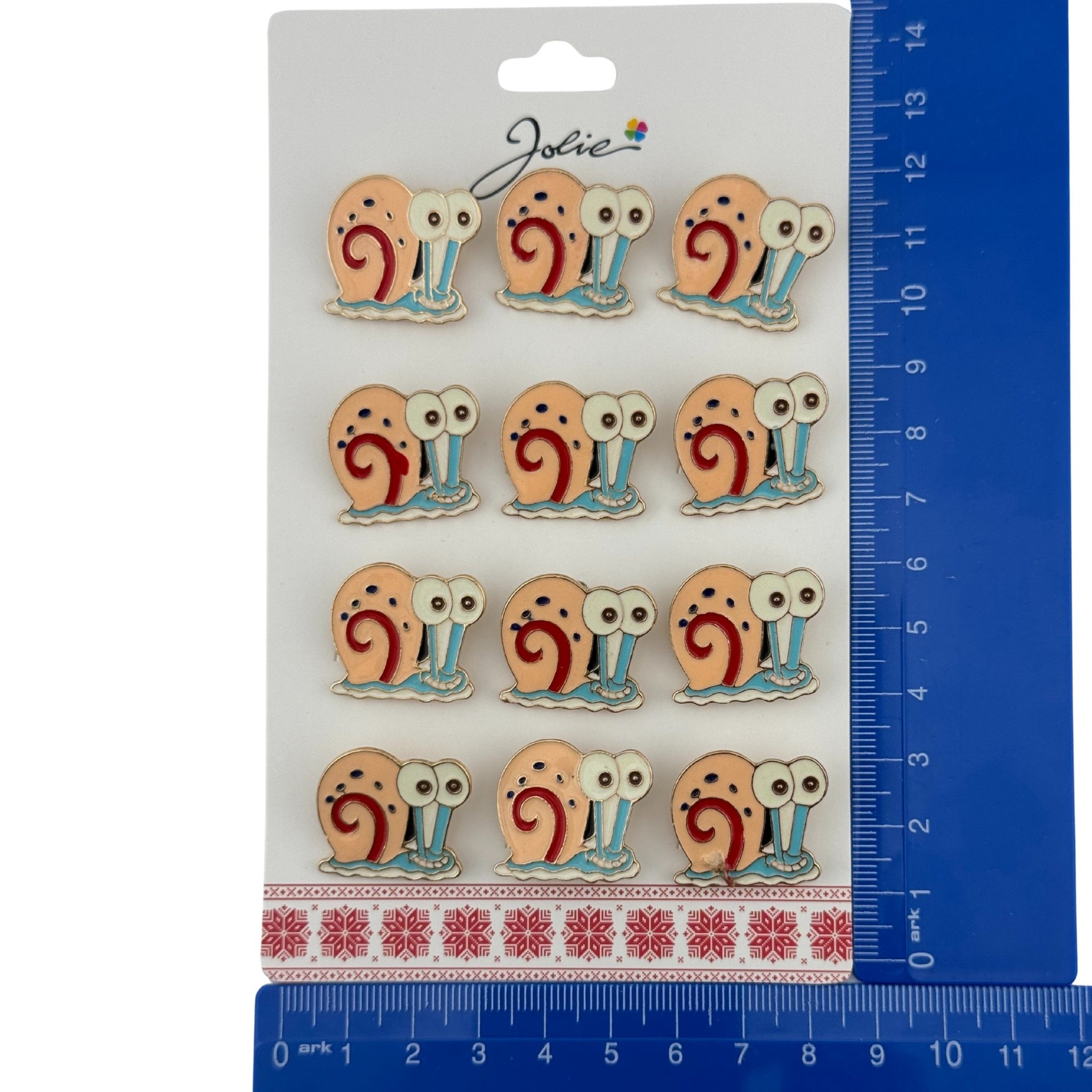 Set 12 Brose Martisor pentru Copii, Jolie, Model Melc, Multicolor