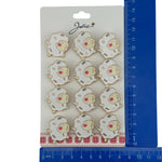 Set 12 Brose Martisor pentru Copii, Jolie, Model Oita Dansatoare, Alb