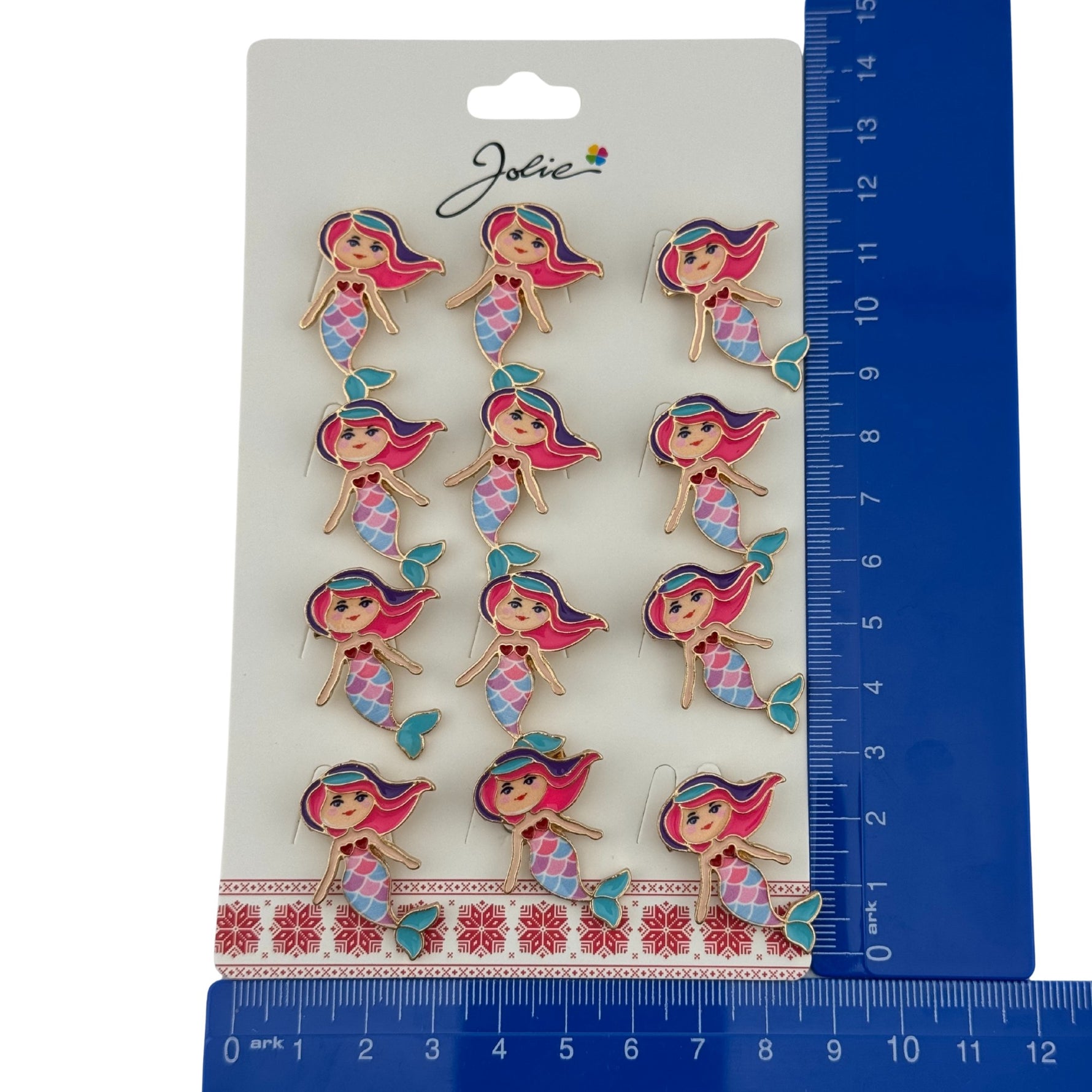 Set 12 Brose Martisor pentru Copii, Jolie, Model Sirena, Multicolor