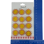 Set 12 Brose Martisor pentru Copii, Jolie, Model Soare, Galben