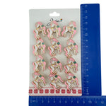 Set 12 Brose Martisor pentru Copii, Jolie, Model Unicorn cu Par Roz, cu Mesaj Esti Unica, Multicolor