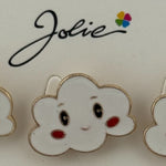 Set 12 Brose Martisor pentru Copii, Jolie, Model Norisor, Alb