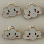 Set 12 Brose Martisor pentru Copii, Jolie, Model Norisor, Alb