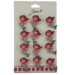 Set 12 Brose Martisor pentru Copii, Jolie, Model Sirena, Multicolor