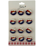 Set 12 Brose Martisor pentru Copii, Jolie, Model Peisaj, Multicolor