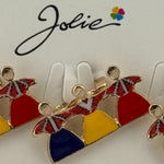 Set 12 Brose Martisor Primavara, Jolie, Model Trei Fete Tricolor Hora, Multicolor