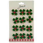 Set 12 Brose Martisor Primavara, Jolie, Model Buburza pe Trifoi, Verde