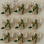 Set 12 Brose Martisor Primavara, Jolie, Model Buchet Ghiocei cu Piatra