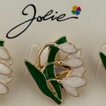 Set 12 Brose Martisor Primavara, Jolie, Model Ghiocei, Verde Alb