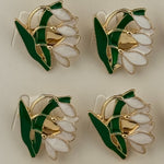 Set 12 Brose Martisor Primavara, Jolie, Model Ghiocei, Verde Alb