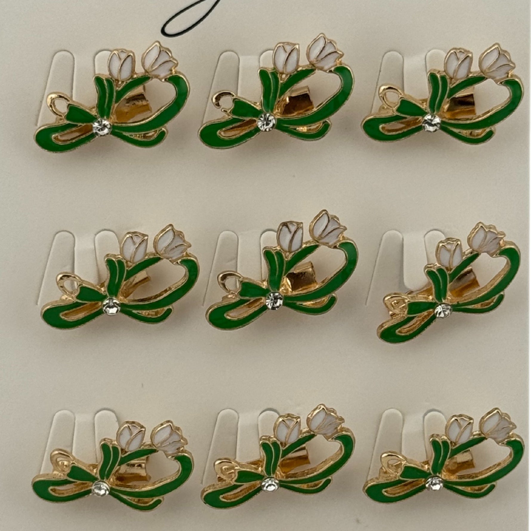 Set 12 Brose Martisor Primavara, Jolie, Model Ghiocel cu Piatra