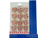 Set 12 Brose Martisor Primavara, Jolie, Model Bufnita ,cu Mesaj O Educatoare Minunata
