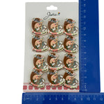 Set 12 Brose Martisor Primavara, Jolie, Model Fata, cu Mesaj Ghiocei pentru Mama, Multicolor