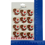 Set 12 Brose Martisor Primavara, Jolie, Model Fata, Mesaj Din Toata Inima, Multicolor