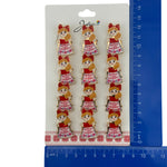 Set 12 Brose Martisor Primavara, Jolie, Model Fata, Mesaj Zambeste a Venit Primavara, Multicolor
