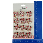 Set 12 Brose Martisor Primavara, Jolie, Model Trifoi Traditional cu Perla, Rosu