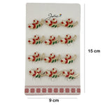 Set 12 Brose Martisor Primavara Lalele cu Motiv Traditional, Jolie, Brose din Metal, Aspect Lacuit, 2,5 x 1,5 cm per