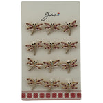 Set 12 Brose Martisor Primavara, Jolie, Model Libelula cu Motiv Traditional si Pietre