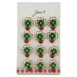 Set 12 Brose Martisor de Primavara Margareta cu Fluture si Buburuza, Jolie, Brose din Metal, Aspect Lacuit, 2,5 x 2,5