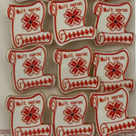 Set 12 Brose Martisor Primavara, Jolie, Model Papirus, cu Mesaj Mult Noroc