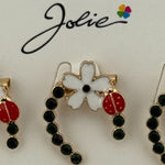 Set 12 Brose Martisor Primavara, Jolie, Model Potcoava cu Floare si Buburuza