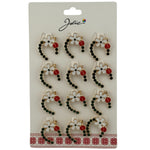 Set 12 Brose Martisor Primavara, Jolie, Model Potcoava cu Floare si Buburuza