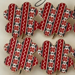 Set 12 Brose Martisor Primavara, Jolie, Model Trifoi cu Motiv Traditional, Multicolor