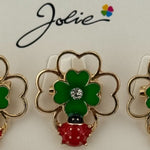 Set 12 Brose Martisor Primavara, Jolie, Model Trifoi cu Buburuza