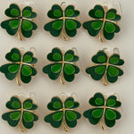 Set 12 Brose Martisor Primavara, Jolie, Model Trifoi cu Patru Foi, Verde