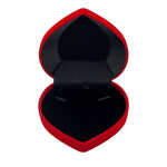 Set 12 Cutii de Bijuterii, Flippy, Forma Inima, Exterior Catifea Rosie, pentru Ocazii Speciale, Usor de Transportat,