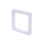 Set 12 Cutii pentru Martisoare/Brose, Flippy, Prezentare 3D, Model Alb, 8.5 x 8.5 cm, Rama Dubla de Plastic, Folie